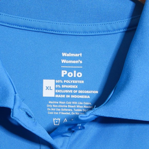 Walmart Employee Polo Womens XL Blue Uniform - Picture 2 of 5